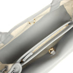 Small "Urban Essential" East West Shopping Tote Light Grey Caviar Gold Hardware