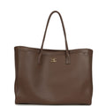 Large Cerf Shopping Bag Brown Calfskin Gold Hardware