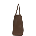 Large Cerf Shopping Bag Brown Calfskin Gold Hardware