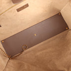 Large Cerf Shopping Bag Brown Calfskin Gold Hardware