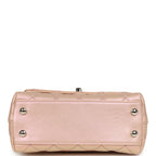 Micro Coco Top Handle Flap Iridescent Pink Shiny Caviar Mixed Metal Hardware