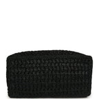Coco Beach CC Shopping Tote Black Raffia and Calfskin Gold Hardware