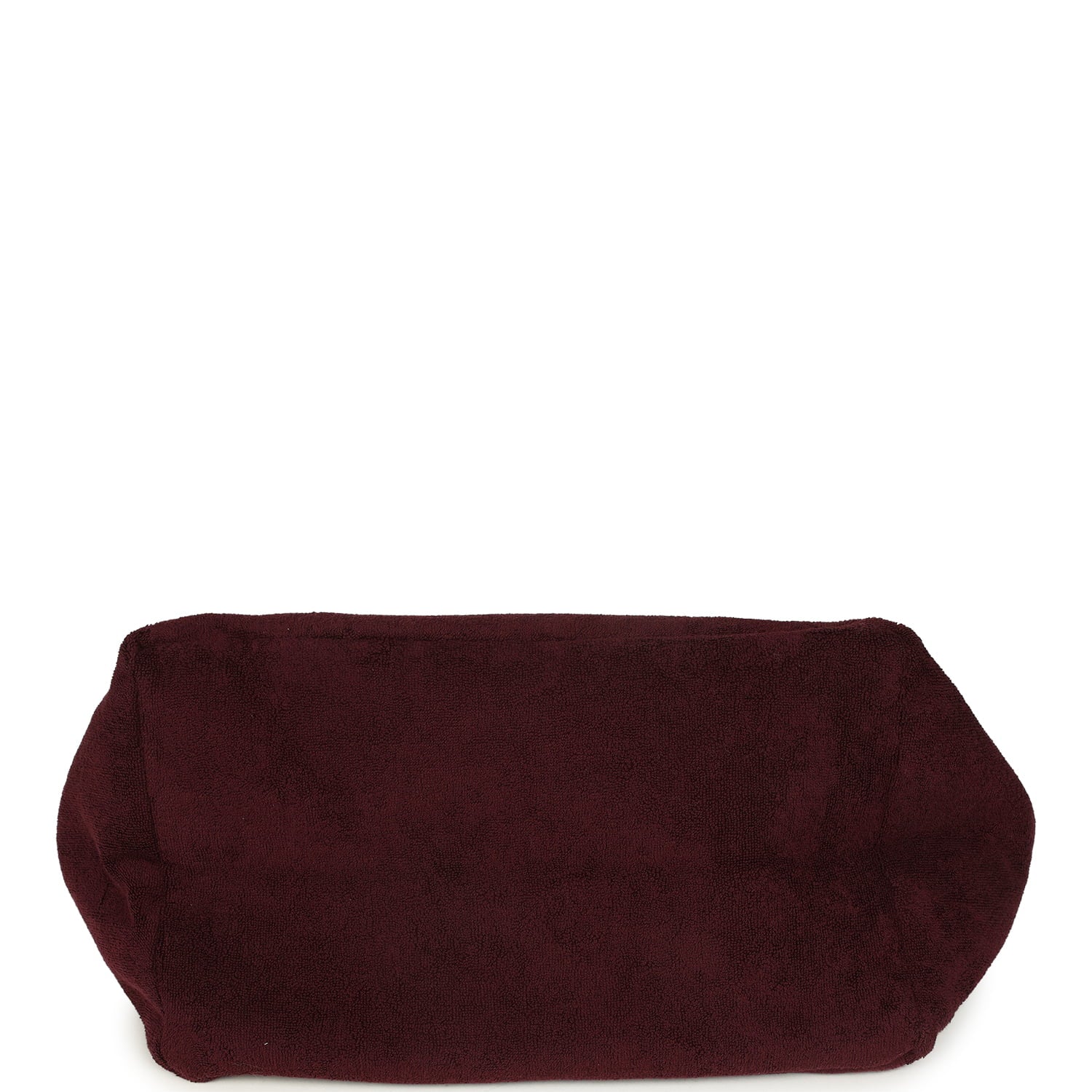Coco Beach CC Beach Tote Bag & Towel Set Burgundy Terry Silver Hardware