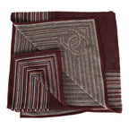 Coco Beach CC Beach Tote Bag & Towel Set Burgundy Terry Silver Hardware