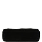 Large "Perfect Bowling" Bag Black Suede Gold Hardware