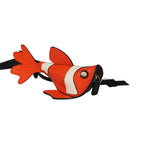 Coco Beach Mini Clownfish Bag Charm Orange, White, Black Lambskin Gold Hardware