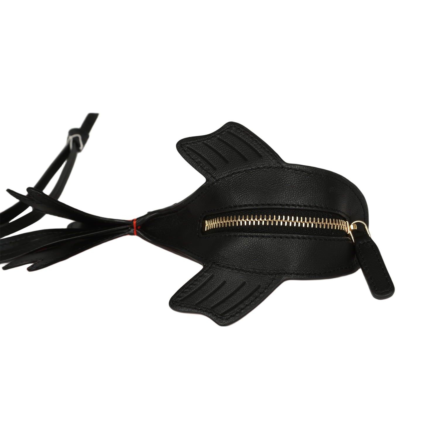 Coco Beach Mini Clownfish Bag Charm Orange, White, Black Lambskin Gold Hardware