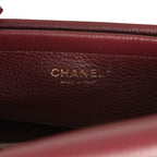 Small "Urban Essential" East West Shopping Tote Dark Burgundy Caviar Gold Hardware