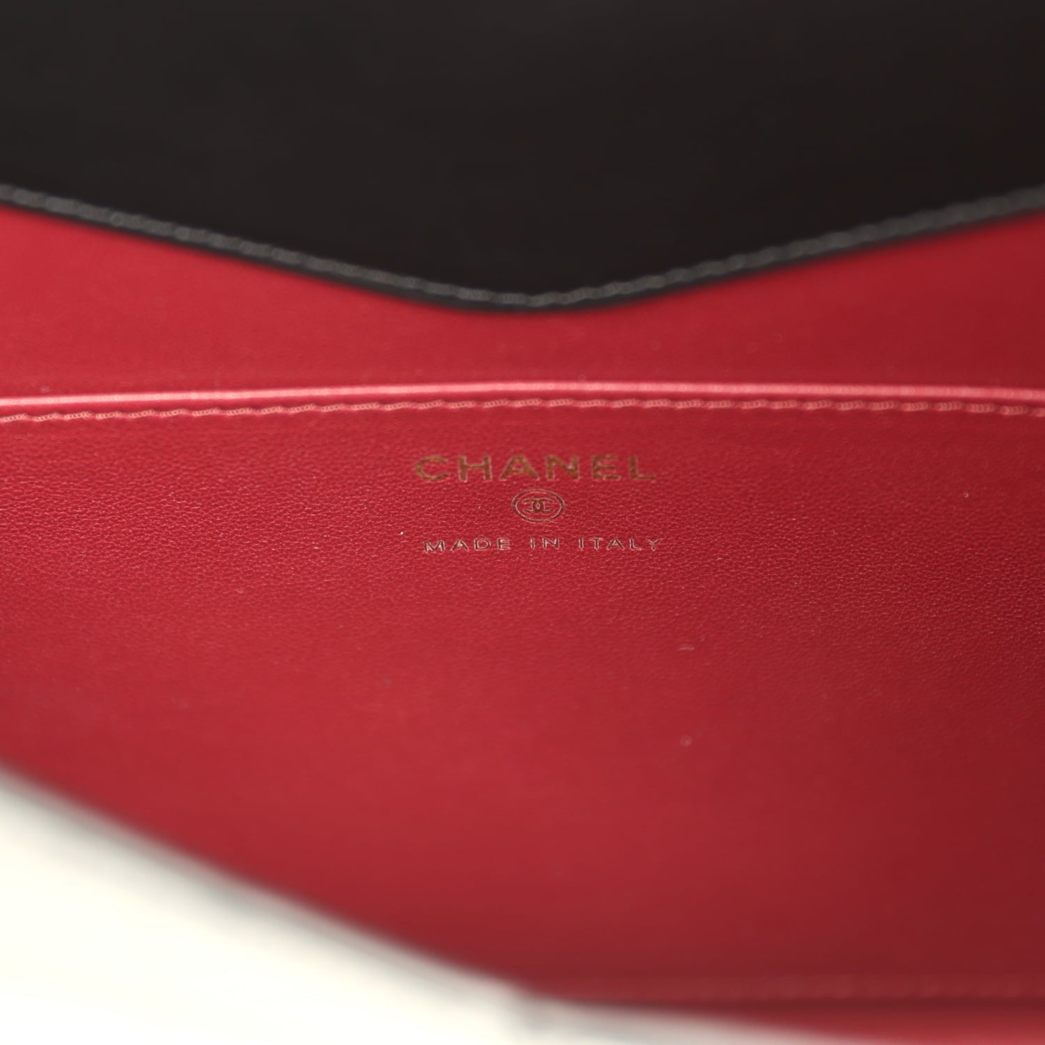 Envelope Clutch with Chain Black Croc Embossed Calfskin Gold Hardware