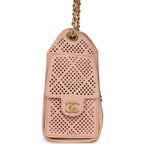 Mini 25 Hobo Bag Light Pink Perforated Calfskin Antique Gold Hardware