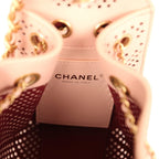 Mini 25 Hobo Bag Light Pink Perforated Calfskin Antique Gold Hardware