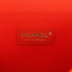 Small Coco Beach Small Flap Bag Orange Braided Raffia Gold Hardware