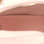 Mini Timeless Classic Barrel Bag with Chain Light Pink Shiny Caviar Light Gold Hardware