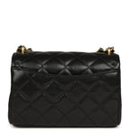 Mini "CC Vibe" Flap Bag Black Shiny Caviar Brushed Gold Hardware