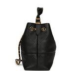 Small Coco Hobo Bag Black Calfskin Antique Gold Hardware