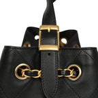 Small Coco Hobo Bag Black Calfskin Antique Gold Hardware