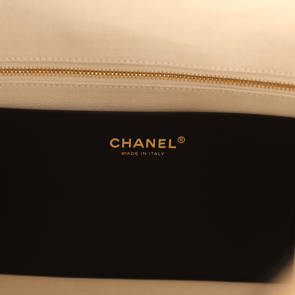 Large "Eyes on You" CC Shopping Bag Dark Beige Suede Gold Hardware
