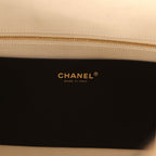 Large "Eyes on You" CC Shopping Bag Dark Beige Suede Gold Hardware