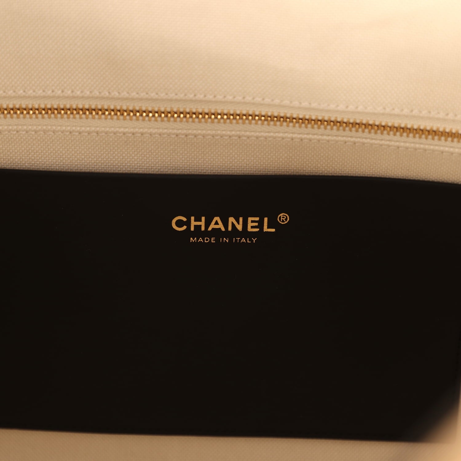 Large "Eyes on You" CC Shopping Bag Dark Beige Suede Gold Hardware