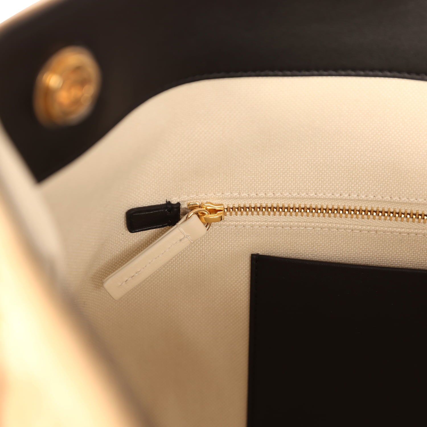 Large "Eyes on You" CC Shopping Bag Dark Beige Suede Gold Hardware