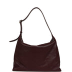 Maxi Hobo Shoulder Bag Dark Burgundy Lambskin Light Gold Hardware