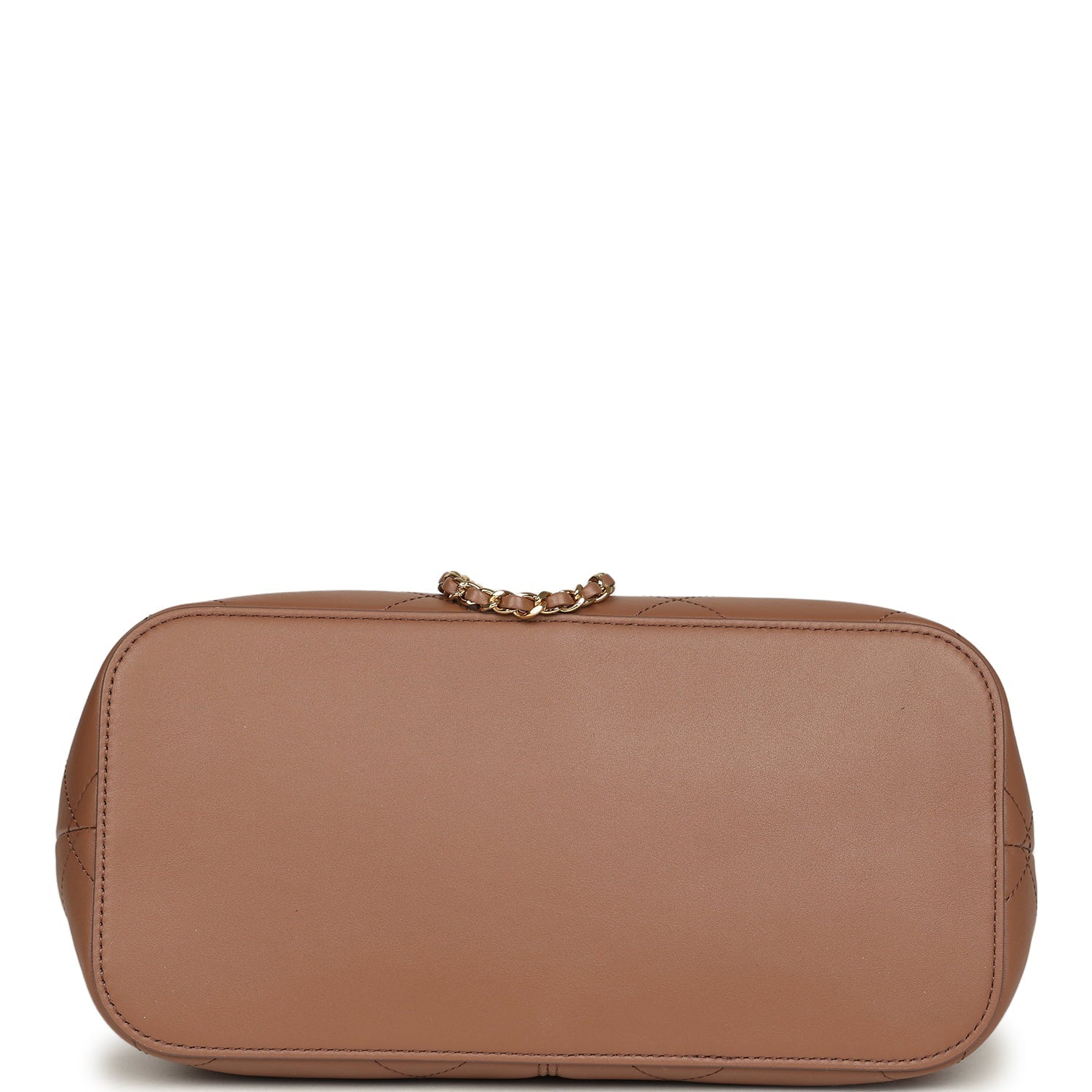 Daily Trendy Shopping Bag Brown Calfskin Gold Hardware