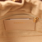 Daily Trendy Shopping Bag Brown Calfskin Gold Hardware