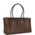 Small Cerf Shopping Bag Brown Calfskin Gold Hardware