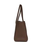 Small Cerf Shopping Bag Brown Calfskin Gold Hardware