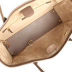 Small Cerf Shopping Bag Brown Calfskin Gold Hardware
