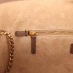 Small Cerf Shopping Bag Brown Calfskin Gold Hardware
