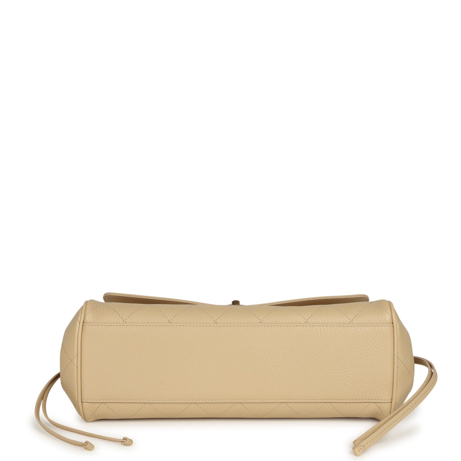 Small "Urban Essential" East West Shopping Tote Light Beige Caviar Gold Hardware