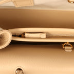Small "Urban Essential" East West Shopping Tote Light Beige Caviar Gold Hardware
