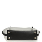 Small Coco Beach Shopping Bag Transparent Mesh and Black Calfskin Light Gold Hardware