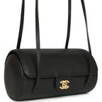 Preppy Coco Bowling Bag Black Shiny Caviar Brushed Gold Hardware
