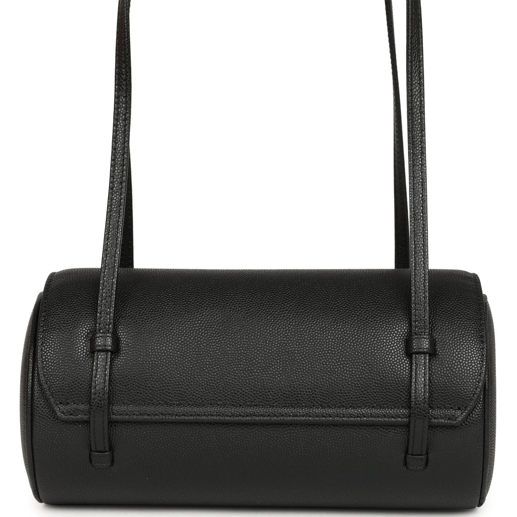 Preppy Coco Bowling Bag Black Shiny Caviar Brushed Gold Hardware
