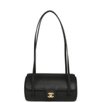 Preppy Coco Bowling Bag Black Shiny Caviar Brushed Gold Hardware