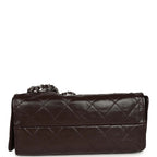 Mini 25 Hobo Bag Dark Brown Shiny Crumpled Calfskin Silver Hardware