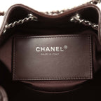 Mini 25 Hobo Bag Dark Brown Shiny Crumpled Calfskin Silver Hardware