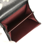 Classic Card Holder Wallet Black Shiny Caviar Light Gold Hardware