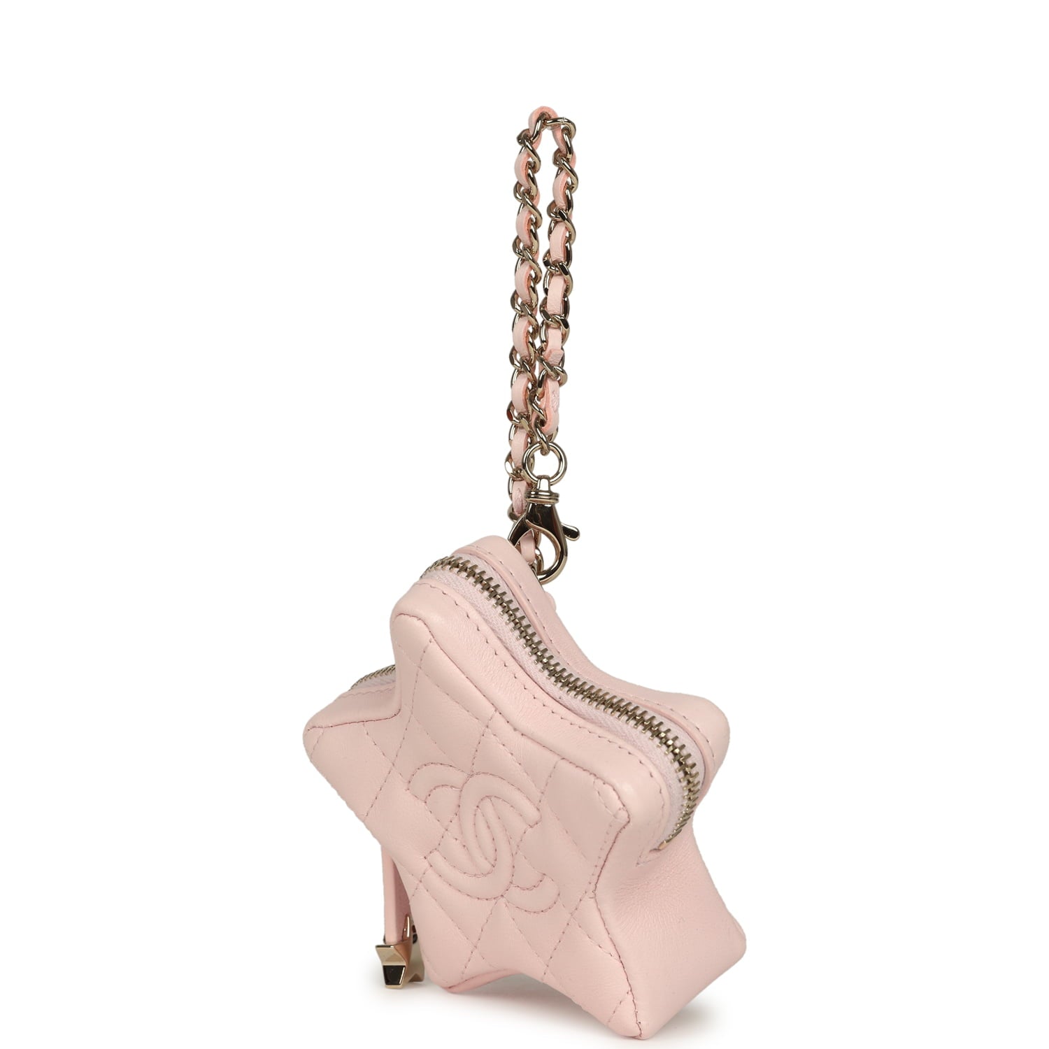 Star Charm Light Pink Lambskin Gold Hardware
