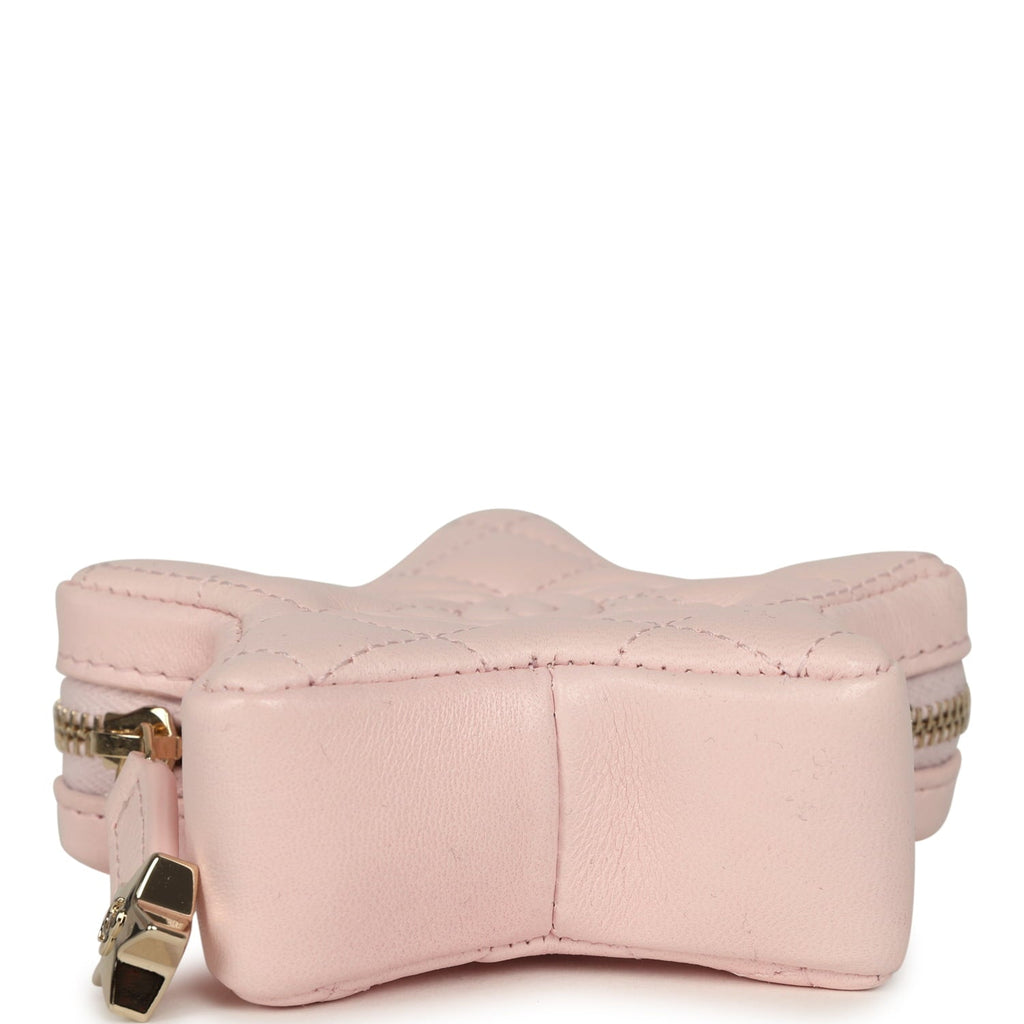 Star Charm Light Pink Lambskin Gold Hardware