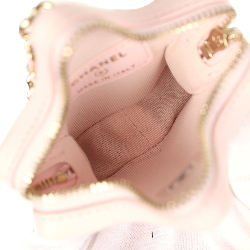 Star Charm Light Pink Lambskin Gold Hardware