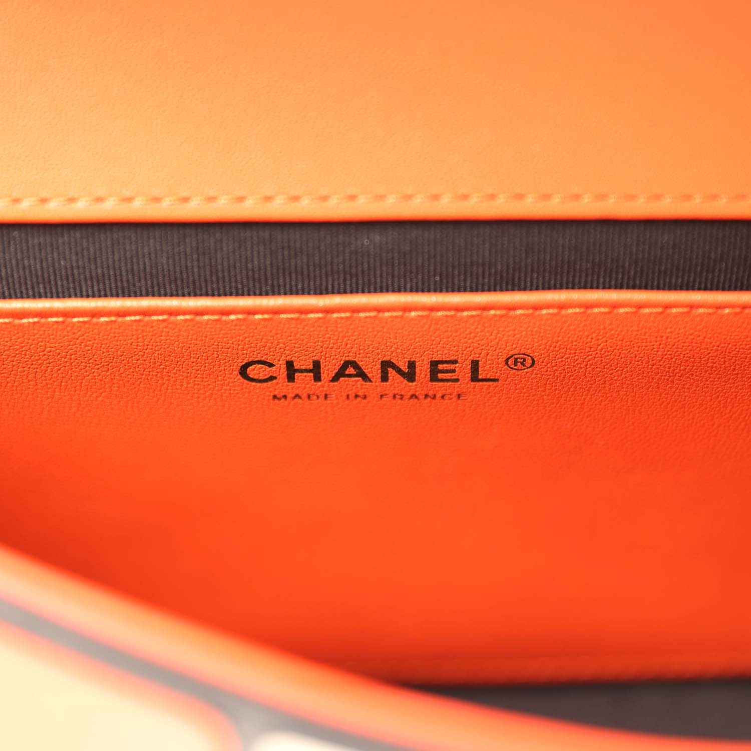 Medium Coco Beach "Tropicoco" Flap Bag Orange, White and Black Lambskin Gold Hardware