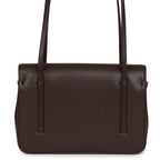 Small Preppy Coco Flap Bag Dark Brown Shiny Caviar Brushed Gold Hardware