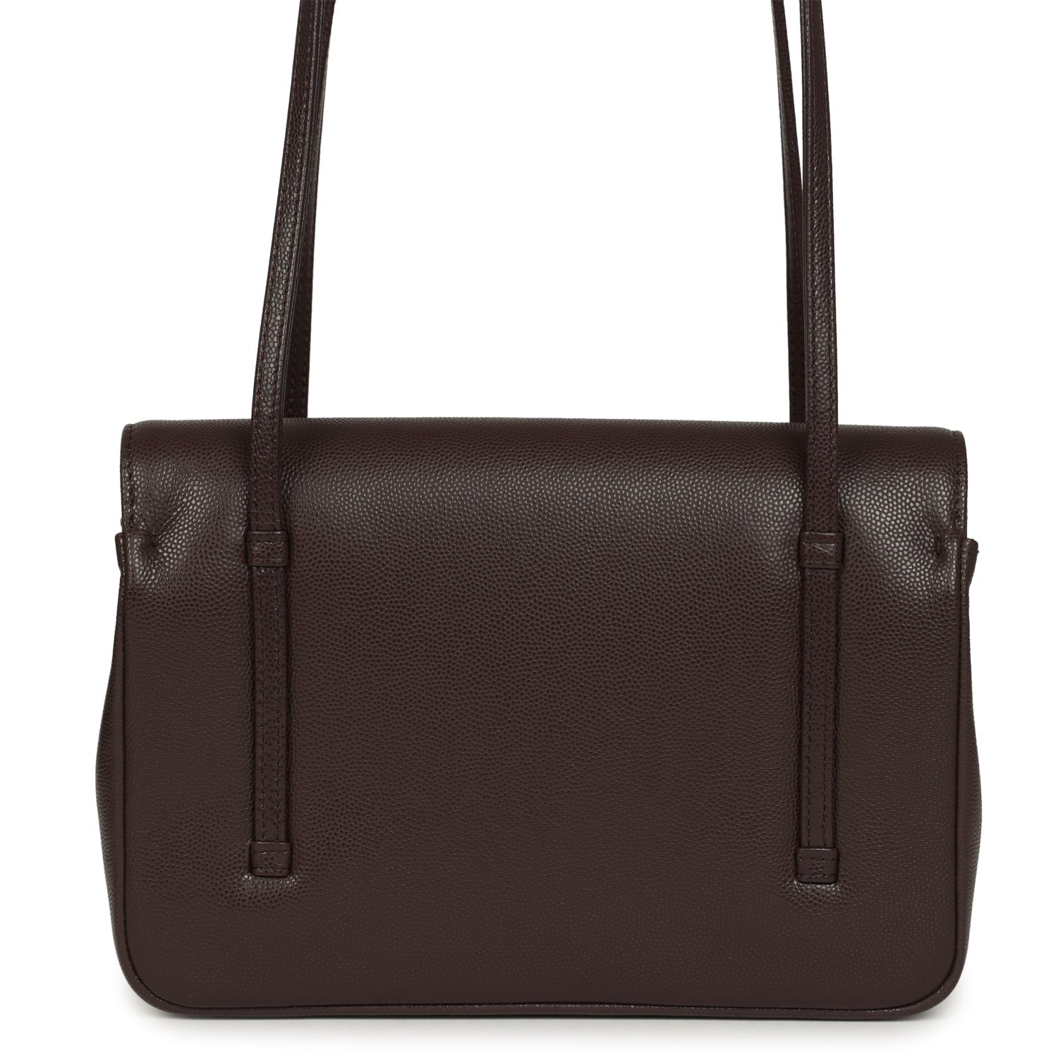 Small Preppy Coco Flap Bag Dark Brown Shiny Caviar Brushed Gold Hardware