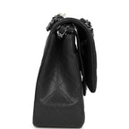 Jumbo Classic Double Flap Bag Dark Grey Caviar Silver Hardware