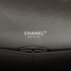 Jumbo Classic Double Flap Bag Dark Grey Caviar Silver Hardware