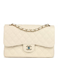 Jumbo Classic Double Flap Bag Cream Caviar Gold Hardware