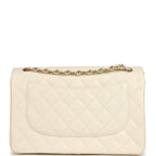 Jumbo Classic Double Flap Bag Cream Caviar Gold Hardware